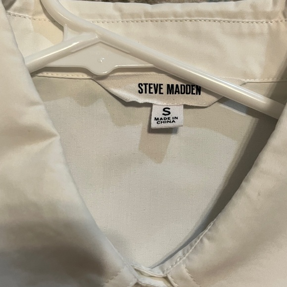 Steve Madden Nadia White Button Down Shirt - Picture 7 of 16